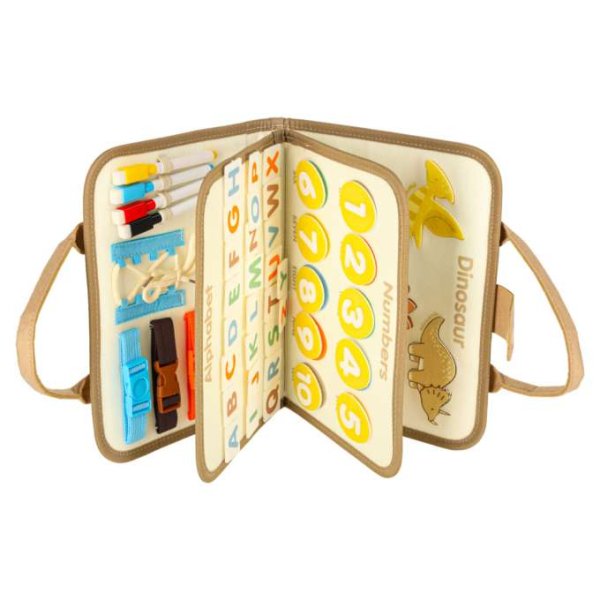 Montessori sensorisk aktivitetstaske Dinosaur 28 x 22 cm Montessori sensorisk aktivitetstaske Dinosaur 28 x 22 cm