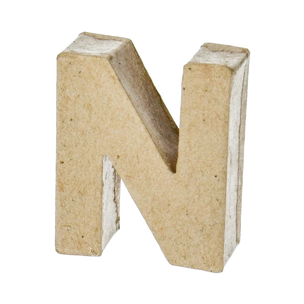 Dybe Papbogstaver 5x4,2x2 cm - N - Papfigurer, Papirartikler, Dekorationsrammer, Hobbymateriale, Håndværk