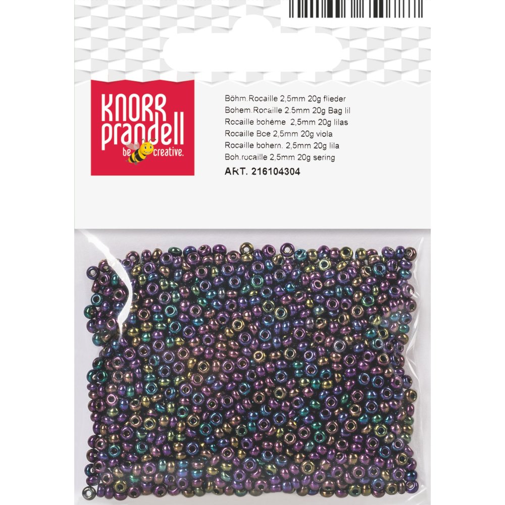 Rocailleperler 2,5 mm 20 g lilla - Blandinger av rocailleperler, Rocaillesperlor, Håndverk