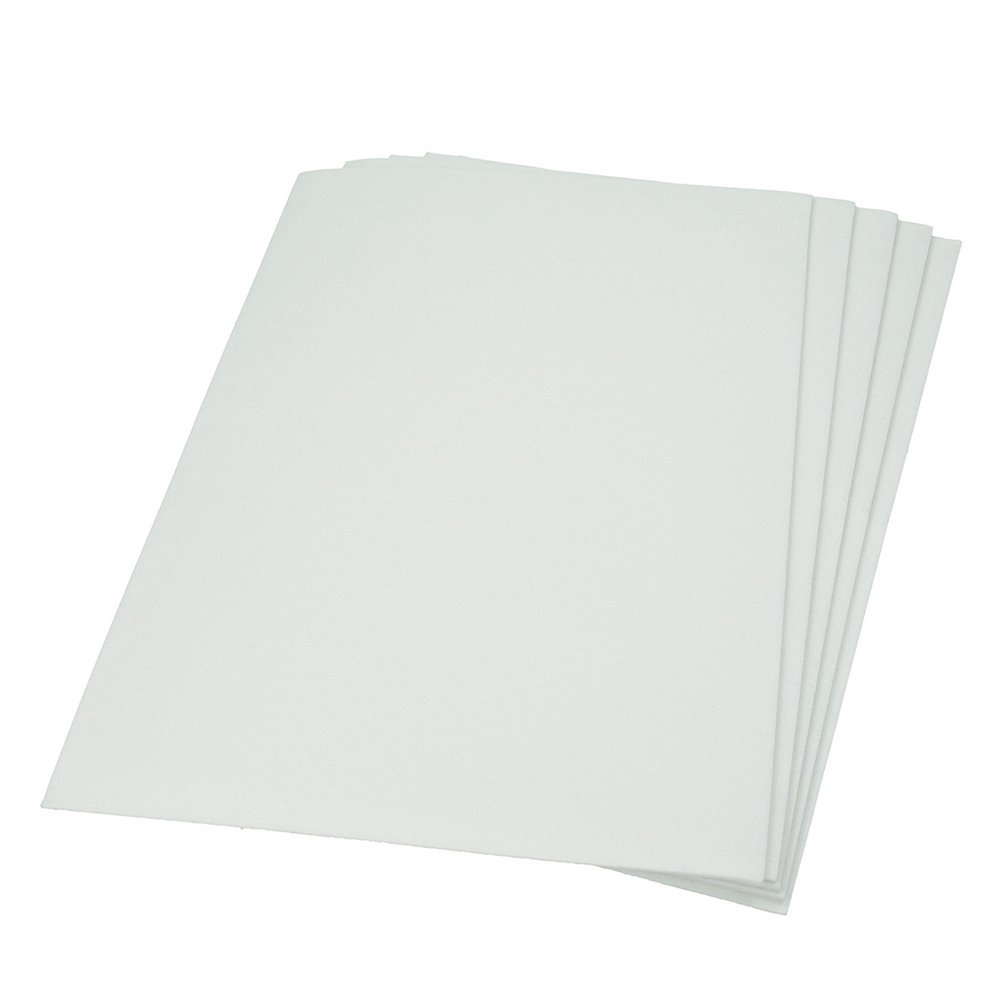 Filtark 30 x 45 cm x 3,0 mm - Hvid 550 g/m² - 100% polyester - Hobbyfilt, Filt & filtark, Stof