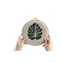 Punch needle-kit med monstera blad, 20 cm