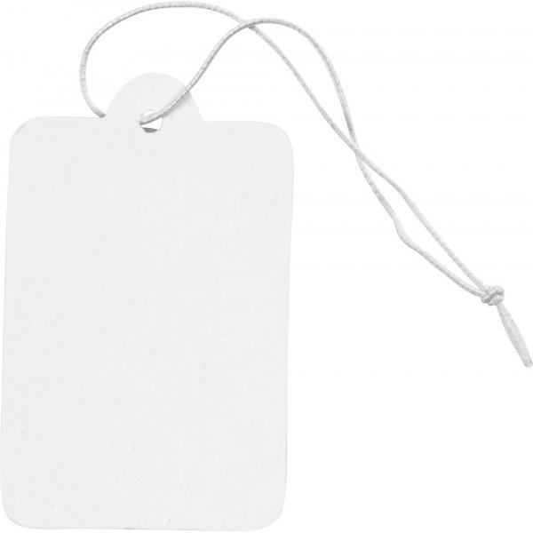 Etiketter i kraftig kartong - 25 x 40 mm - vit - 100 st Etiketter i kraftig kartong - 25 x 40 mm - vit - 100 st