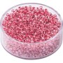 Bohemiska rocaillep�rlor 2,5 mm, 17 g, transparent r�d