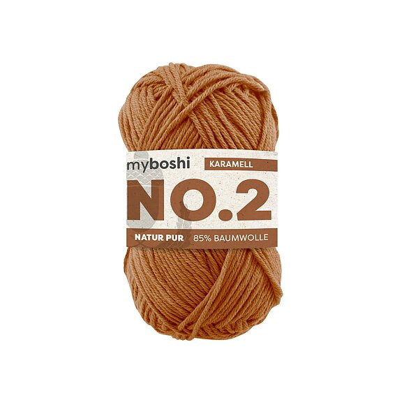 Myboshi No.2 - 50 g - Karamel - Myboshi garn, Garn, Strikke, hækle, knytte og væve