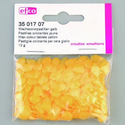 Pastiller i voksfarge - gul 10 g