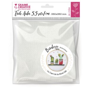 Aida-tyg 14 ct vitt 35 x 35 cm Aida-tyg 14 ct vitt 35 x 35 cm
