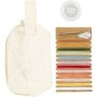 Broderisett Mini DIY Sminkeveske Kremfarget Broderisett Mini DIY Sminkeveske Kremfarget