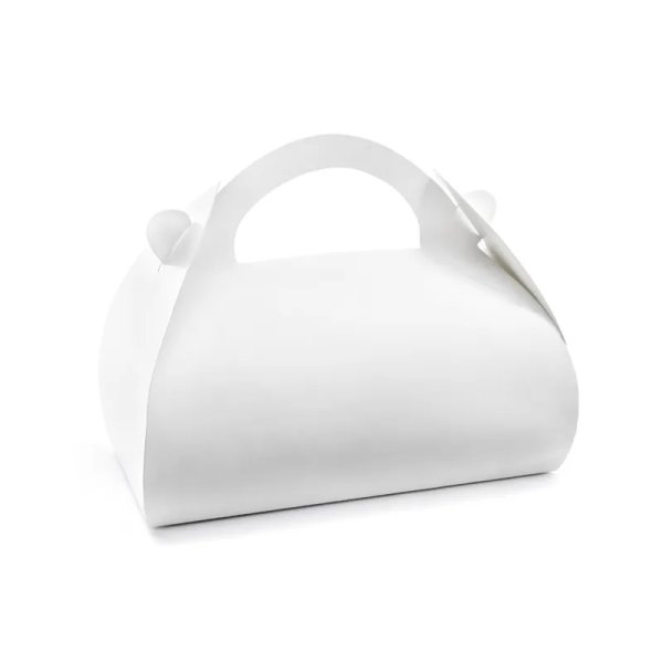 Papirkageposer 16 x 8,5 x 9,5 cm hvide - 10-pak Papirkageposer 16 x 8,5 x 9,5 cm hvide - 10-pak