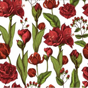 M�nstrad trik� Amaryllis - Vit