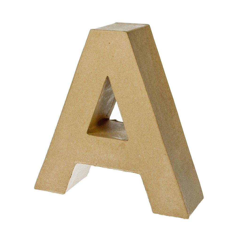 Bogstav H 17,5 x T 5,5 cm - A - Papbogstaver, Bogstaver og tal, Papirartikler, Dekorationsrammer, Hobbymateriale, Håndværk