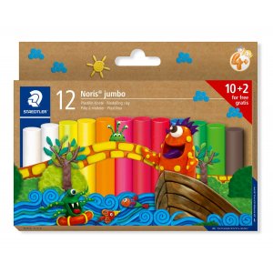 Noris Junior modellervoks assorterede farver - 12-pak