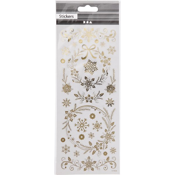 Stickers - guld - julstjärnor Stickers - guld - julstjärnor