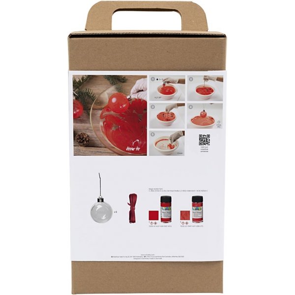 DIY Kit Julgranskulor - Marmorering DIY Kit Julgranskulor - Marmorering