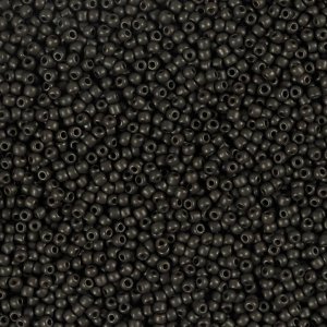 Rocaillepärlor 1,7 mm Matt Frozen Svart 25 g Rocaillepärlor 1,7 mm Matt Frozen Svart 25 g