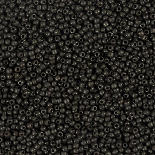 Rocaillepärlor 1,7 mm Matt Frozen Svart 25 g Rocaillepärlor 1,7 mm Matt Frozen Svart 25 g