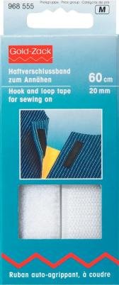 Borrelås fastsys 20 mm hvit 60 cm - Borrelås, Knapper & andre festeanordninger, Sysaker