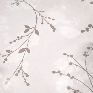 Vaxduk PVC Gr� med blommor 140 cm