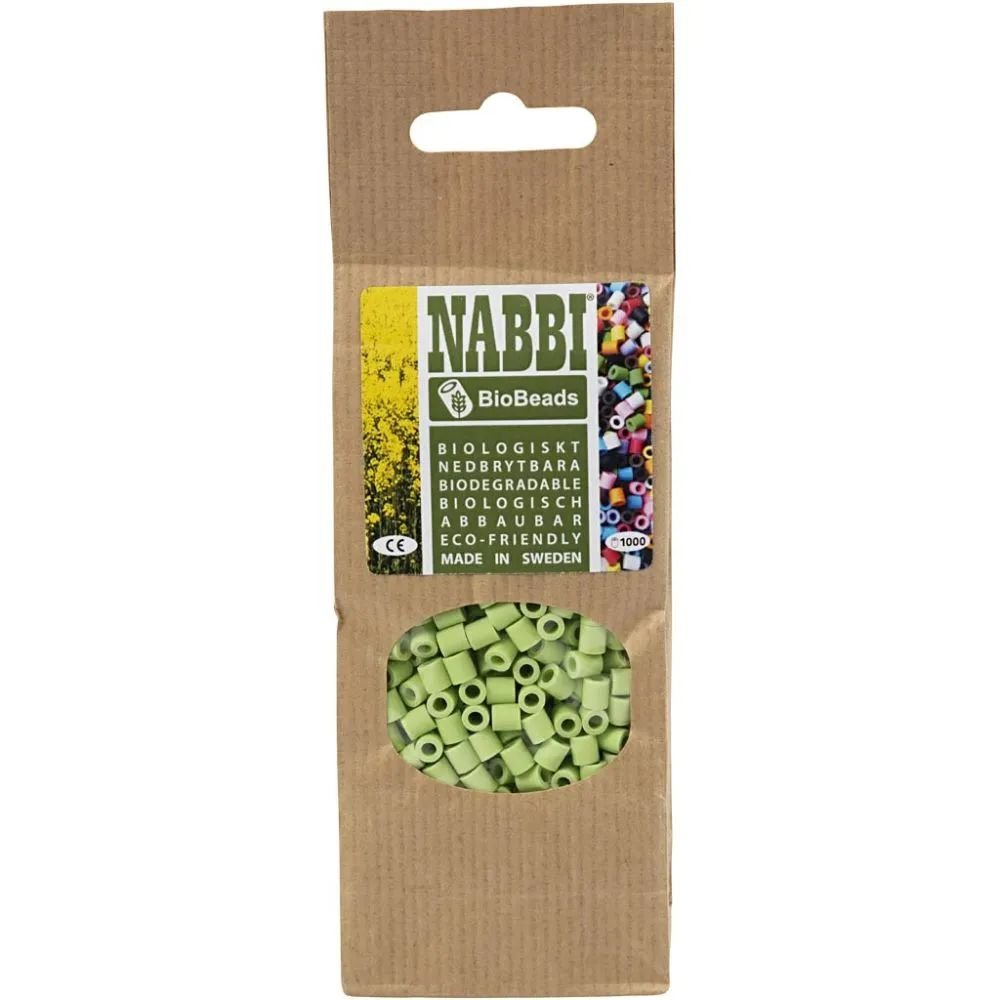 NABBI BioBeads - Pastelfarver - 1000 stk - Nabbi smelteperler, Perler & perleplader, Håndværk