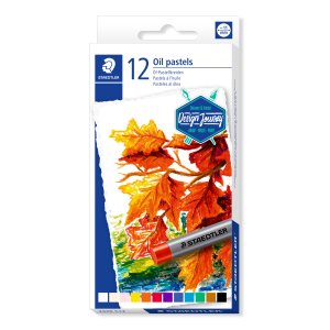 Oljepastellkritor Staedtler 12 f�rger - Ask