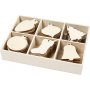 Julpynt av tr - 6 x 15 st