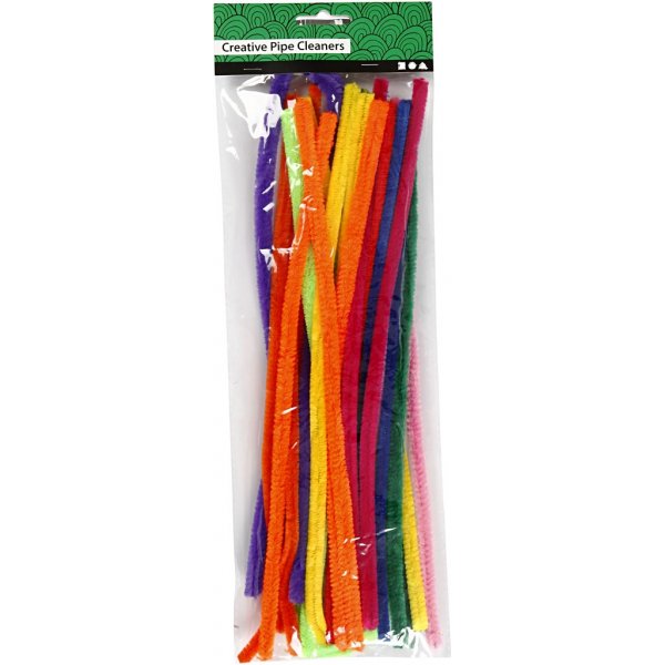 Piprensare - 6 mm - mixade färger - 50 st Piprensare - 6 mm - mixade färger - 50 st