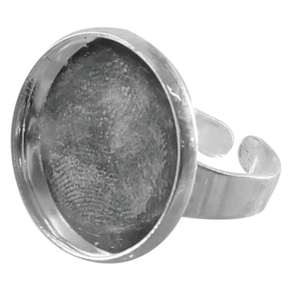 Rund ring 20 mm i antiksilver Rund ring 20 mm i antiksilver