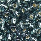 Rocaillesprlor  5,5 mm - ljusgr 17 g silverlinjerade
