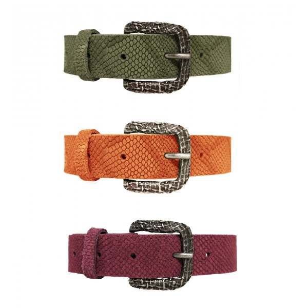 Damb�lte i crocco-m�nstrad oxl�der