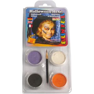 Ansiktsmalingssett Eulenspiegel Halloween/heks blandede farger 4 x 3,5 ml - 1 sett Ansiktsmalingssett Eulenspiegel Halloween/heks blandede farger 4 x 3,5 ml - 1 sett