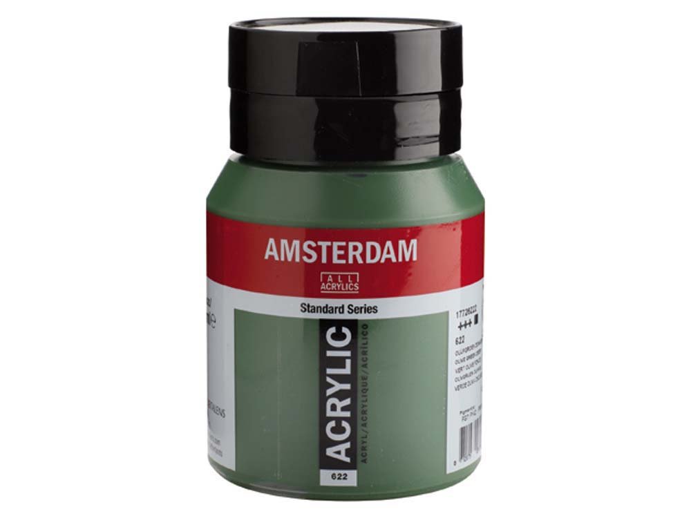 Amsterdam Akrylmaling 500 ml - Olivengrøn dyb - Akrylfarver, Kunstnerfarver