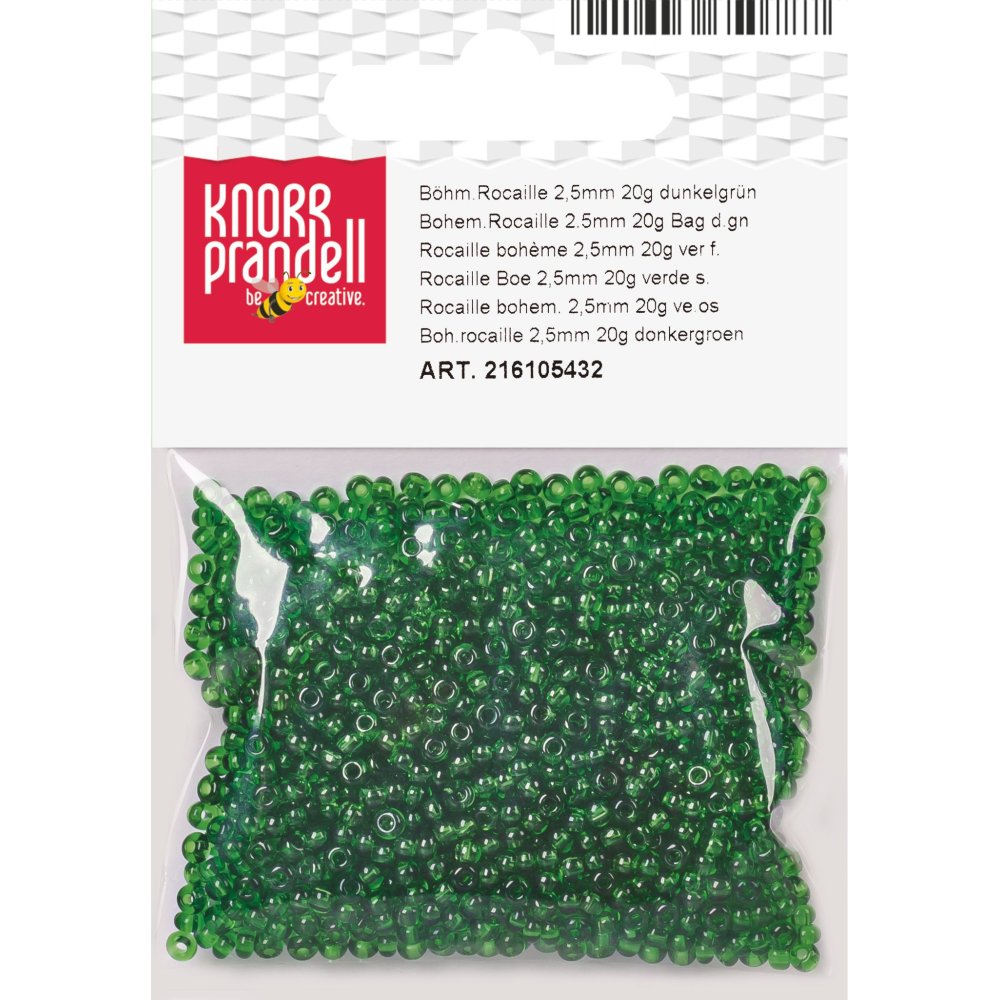Rocailleperler 2,5 mm mørkegrønne 20 g - Blandinger av rocailleperler, Rocaillesperlor, Håndverk