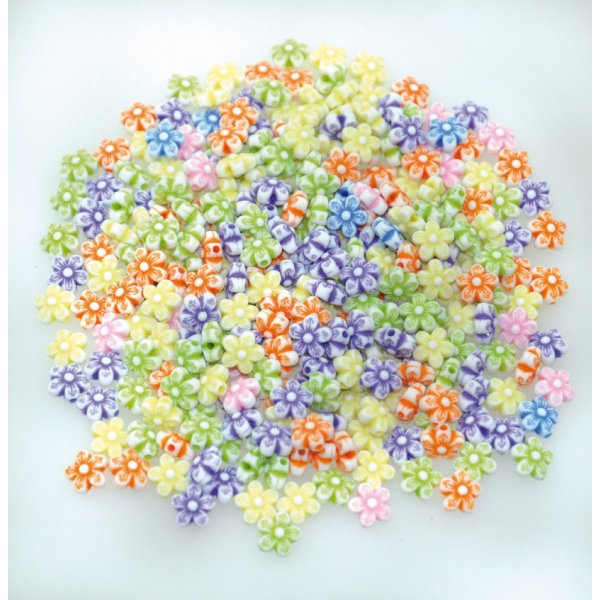Plastperler - Blomster