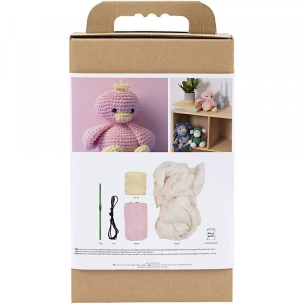 DIY-s�t amigurumi and lyser�d og lysegul - 1 pakke