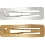 H�rsp�nne metall 58 x 16 mm Guld och Silver 4 st