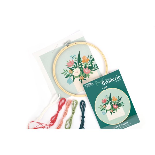 Broderikit blomsterbukett � 20 cm