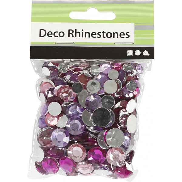 Rhinestones - lila - Runda - 6+9+12 mm - 360 st Rhinestones - lila - Runda - 6+9+12 mm - 360 st