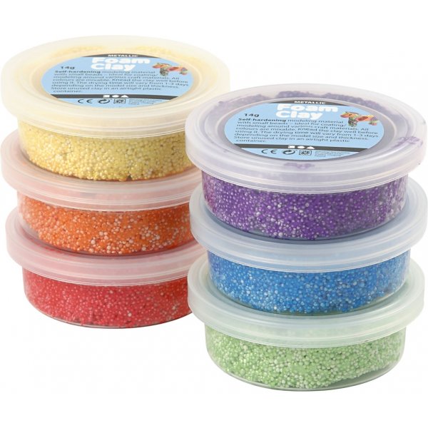 Foam Clay® - starka färger - metallic 6 x 14 g Foam Clay® - starka färger - metallic 6 x 14 g