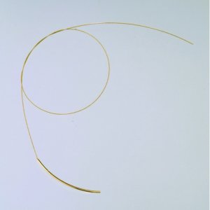 Smykketrd halskde 0,40 mm x 45 cm - guld ben bajonet