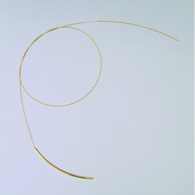 Smycketråd halsband 0,40 mm x 45 cm - guld öppen bajonett