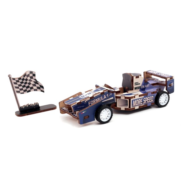 3D-modell i tr� - Racerbil
