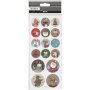 Juleklistermærker mat papir sølvfolie 30-40 mm 16 stk 10x23 cm - 1 ark Juleklistermærker mat papir sølvfolie 30-40 mm 16 stk 10x23 cm - 1 ark