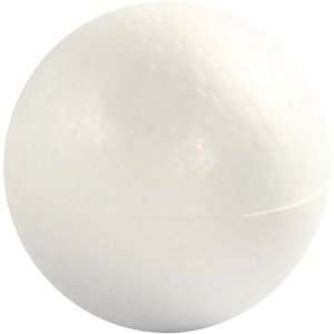 Kulor av frigolit - vit - �7 cm - 5 st
