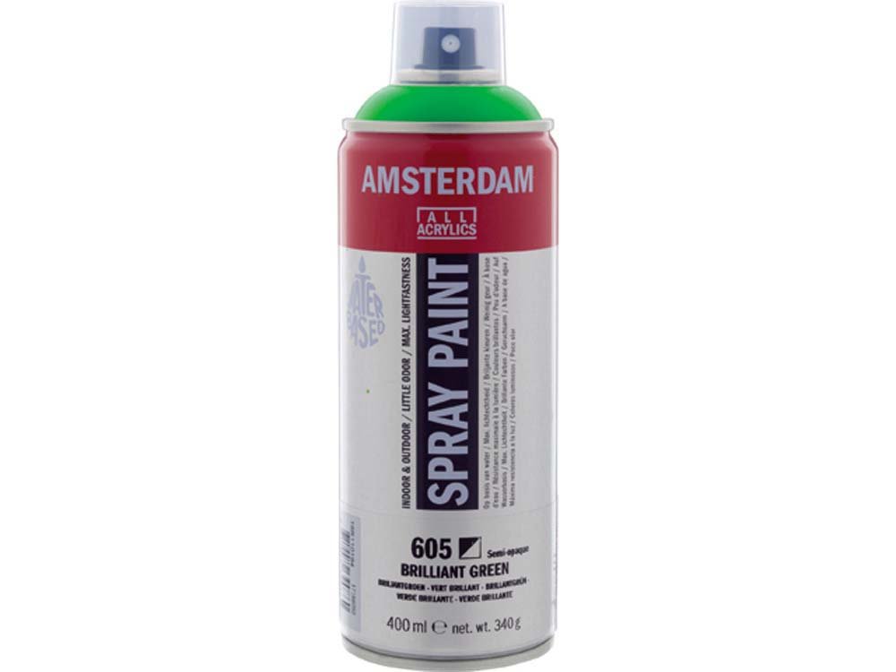 Amsterdam Spray 400 ml - Brilliant Green - Spraydåser, Spraymaling, Hobbyfarve