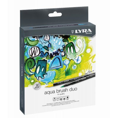 Akvarelpenne Aqua Brush Duo - 36-pak