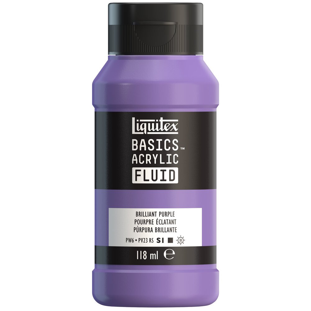 Akrylfärg - Liquitex Basics Fluid - 118ml - Brilliant Purple - Akrylfärger, Konstnärsfärger