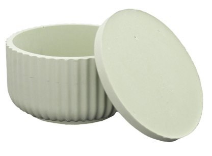 Silikonform rund burk med lock, randig, 11 x 6 cm Silikonform rund burk med lock, randig, 11 x 6 cm
