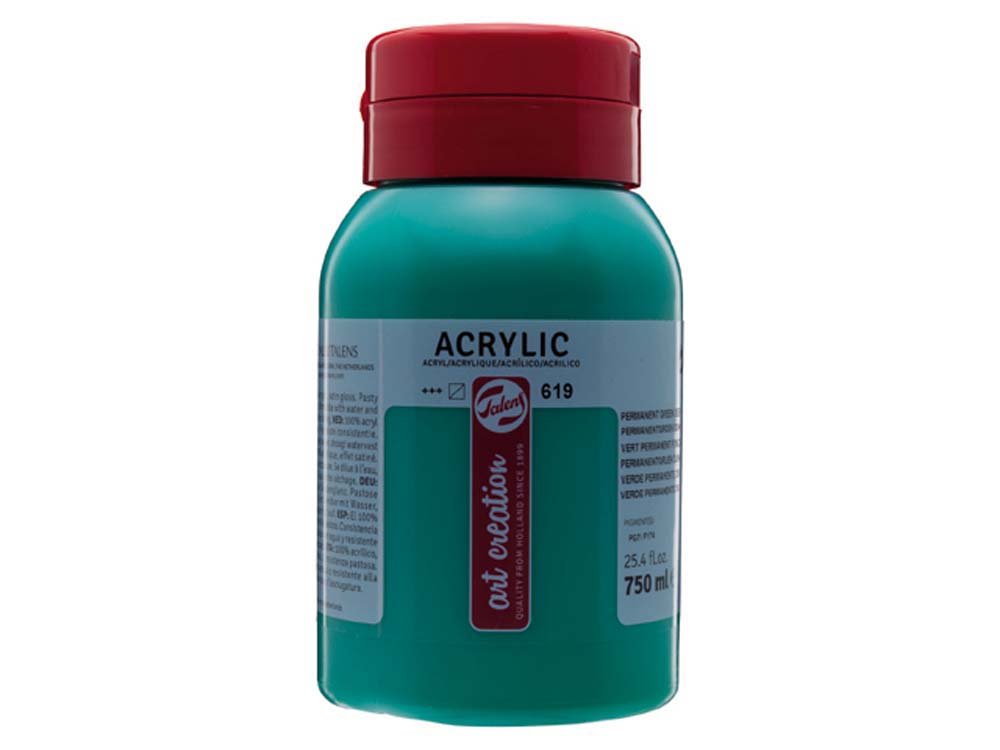 Akrylmaling Art Creation 750 ml - Permanent Green Deep - Akrylfarver, Kunstnerfarver