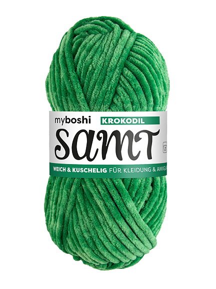 Myboshi Samt - 100 g - Krokodille - Myboshi garn, Garn, Strikke, hækle, knytte og væve