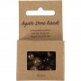 Agatp�rlor m�rkbrun 10x10-15x6 mm - 28 st.