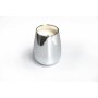 Silverf�rgad glasbeh�llare f�r ljus